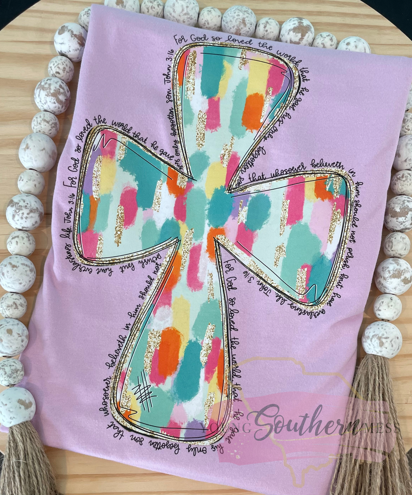 Brushstroke Cross John 3:16 Shirt
