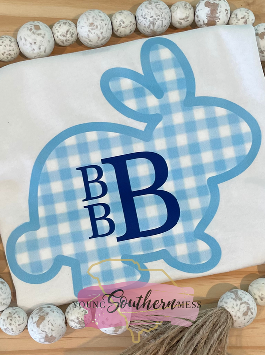 Kid's Easter Bunny Monogram T-Shirts