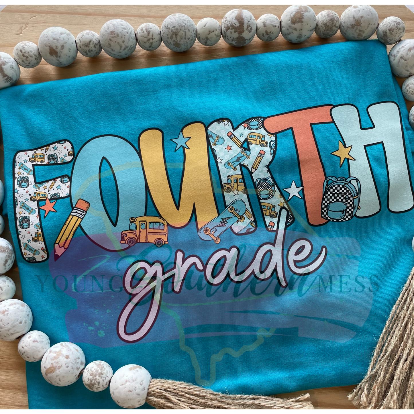Back to School Letters Grade Level T-Shirt