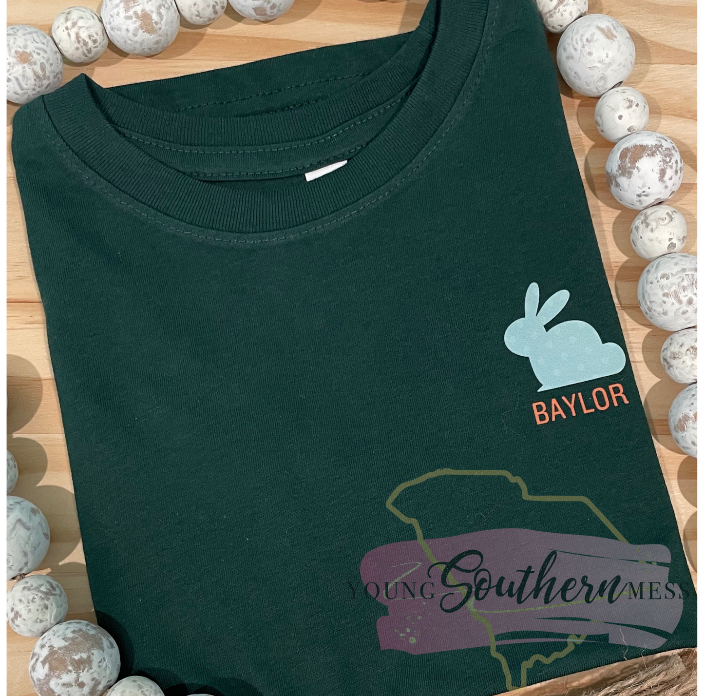 Boy's Custom Name Bunny Shirt