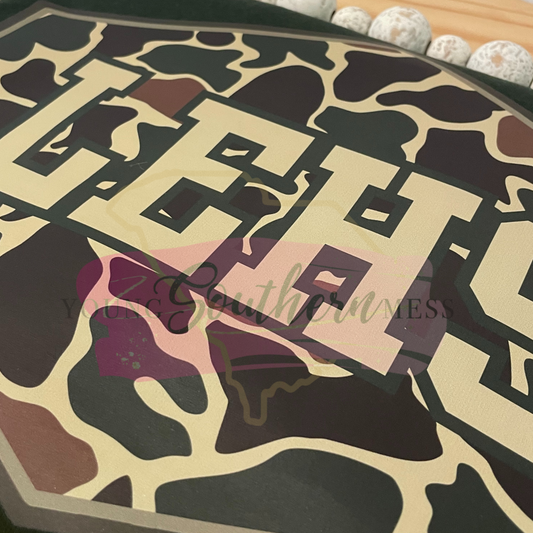 Dark Camo Hexagon School Spirit T-Shirt