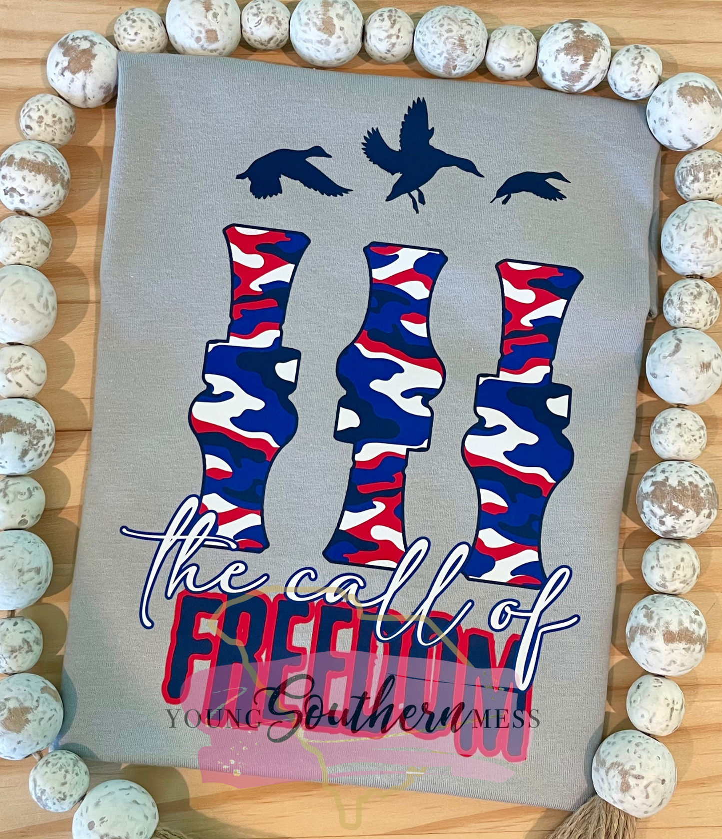 The Call of Freedom Duck Call 4th of July Shirt