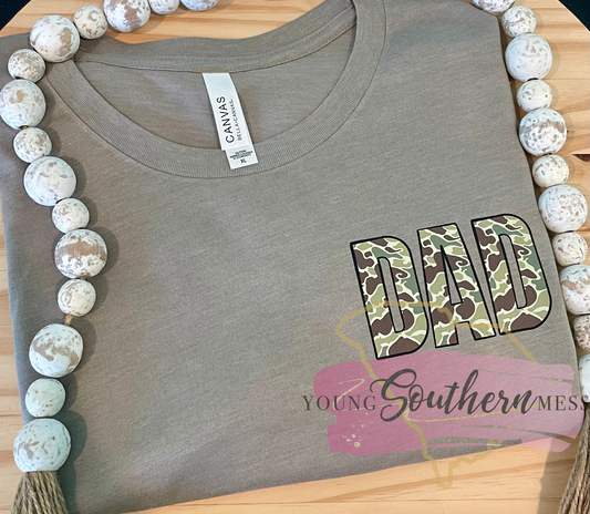 Old camo pattern dad shirt for Father’s Day