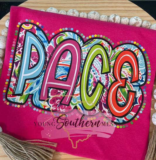 Bright Tropical Dot Print School Shirt