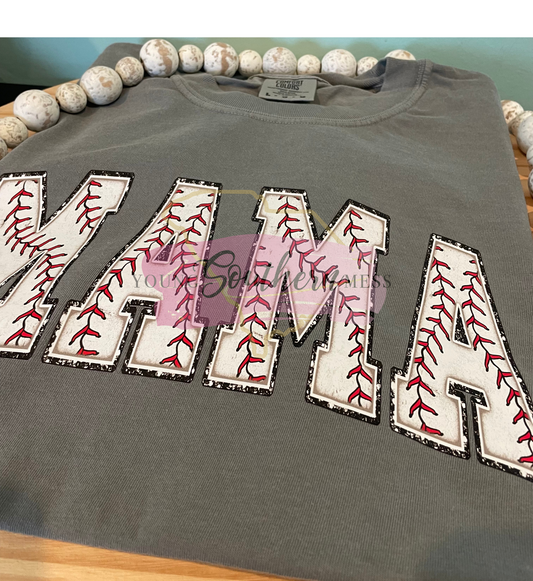 Baseball Letters Customizable Mama Aunt Grandma Sister T-Shirt