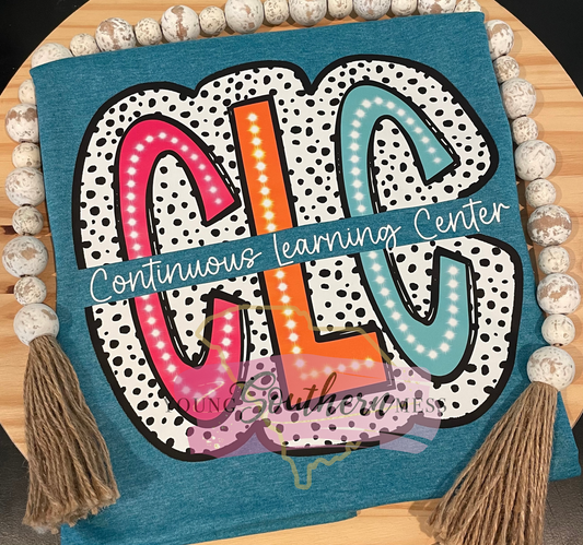 Split Bright Dot Print School Shirt