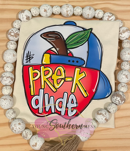 Boys Back to School Backward Hat Apple Shirt