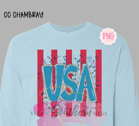 USA Bow Striped PNG