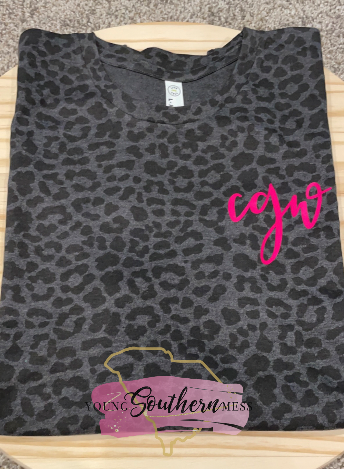 Personalized Leopard Shirt with Monogram