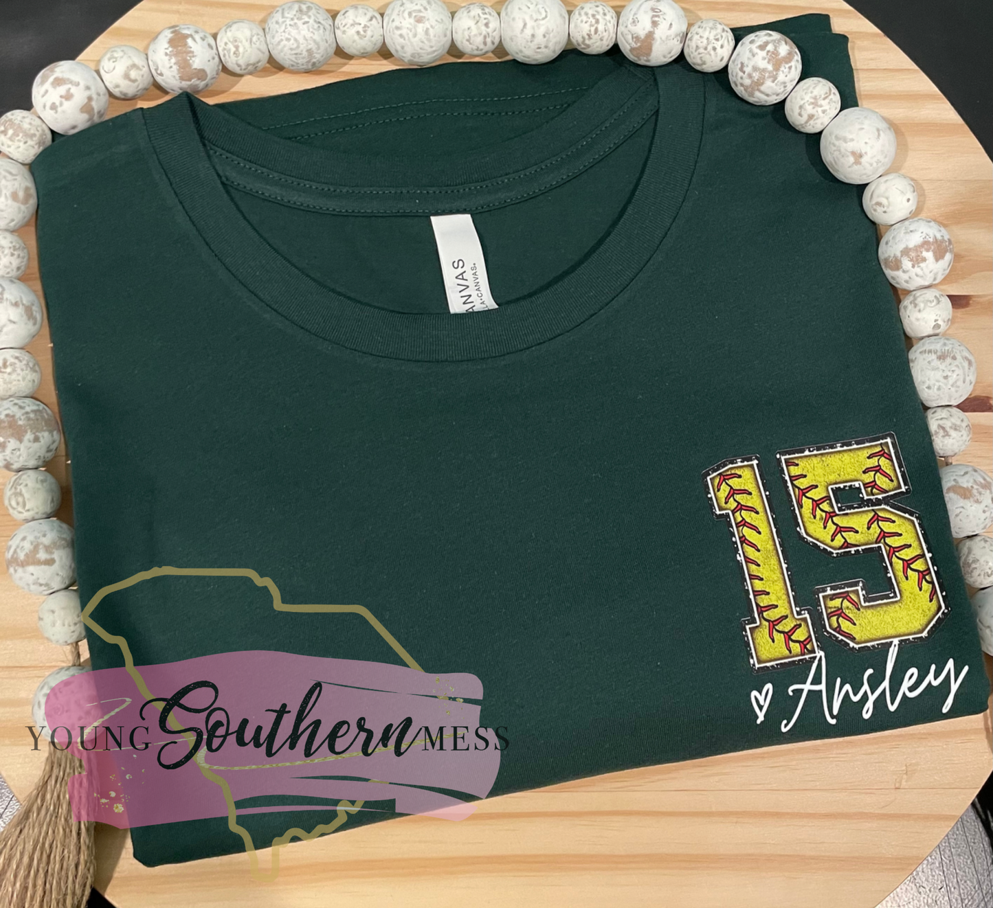 Personalized Softball Jersey Number T-Shirt