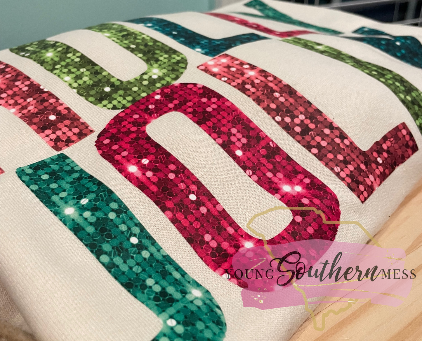 Faux Sequin Holly Jolly SWEATSHIRT