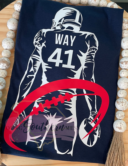 Personalized Football Player T-Shirt