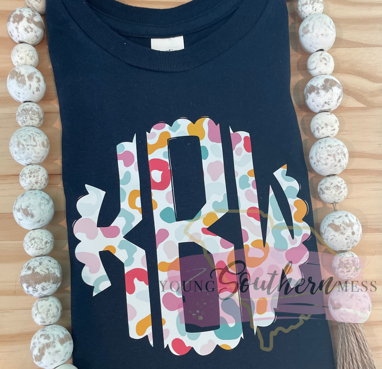 Summer Leopard Monogram T-Shirt