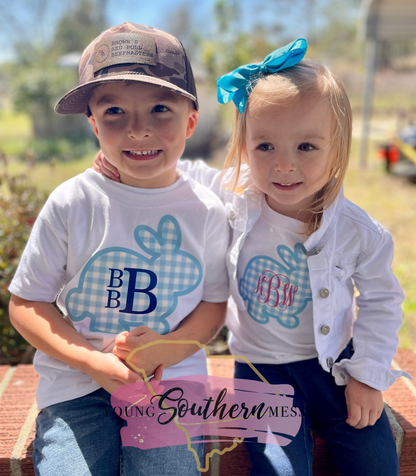 Kid's Easter Bunny Monogram T-Shirts