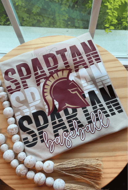 Spartan Baseball Stacked T-Shirt