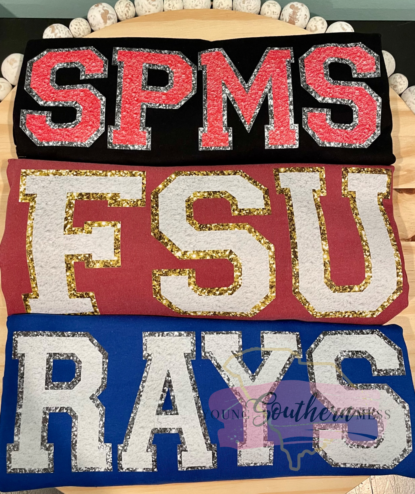 Faux Chenille School Spirit Shirts