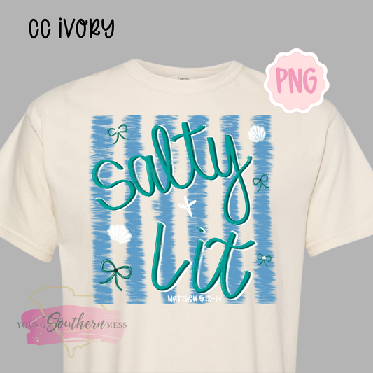 Salty and Lit Beachy PNG Digital Download