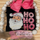 Pink Faux Sequin Ho Ho Ho Santa Christmas Shirt