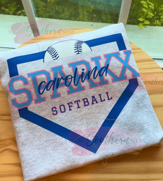 Carolina Sparkx Softball Home Plate SWEATSHIRT