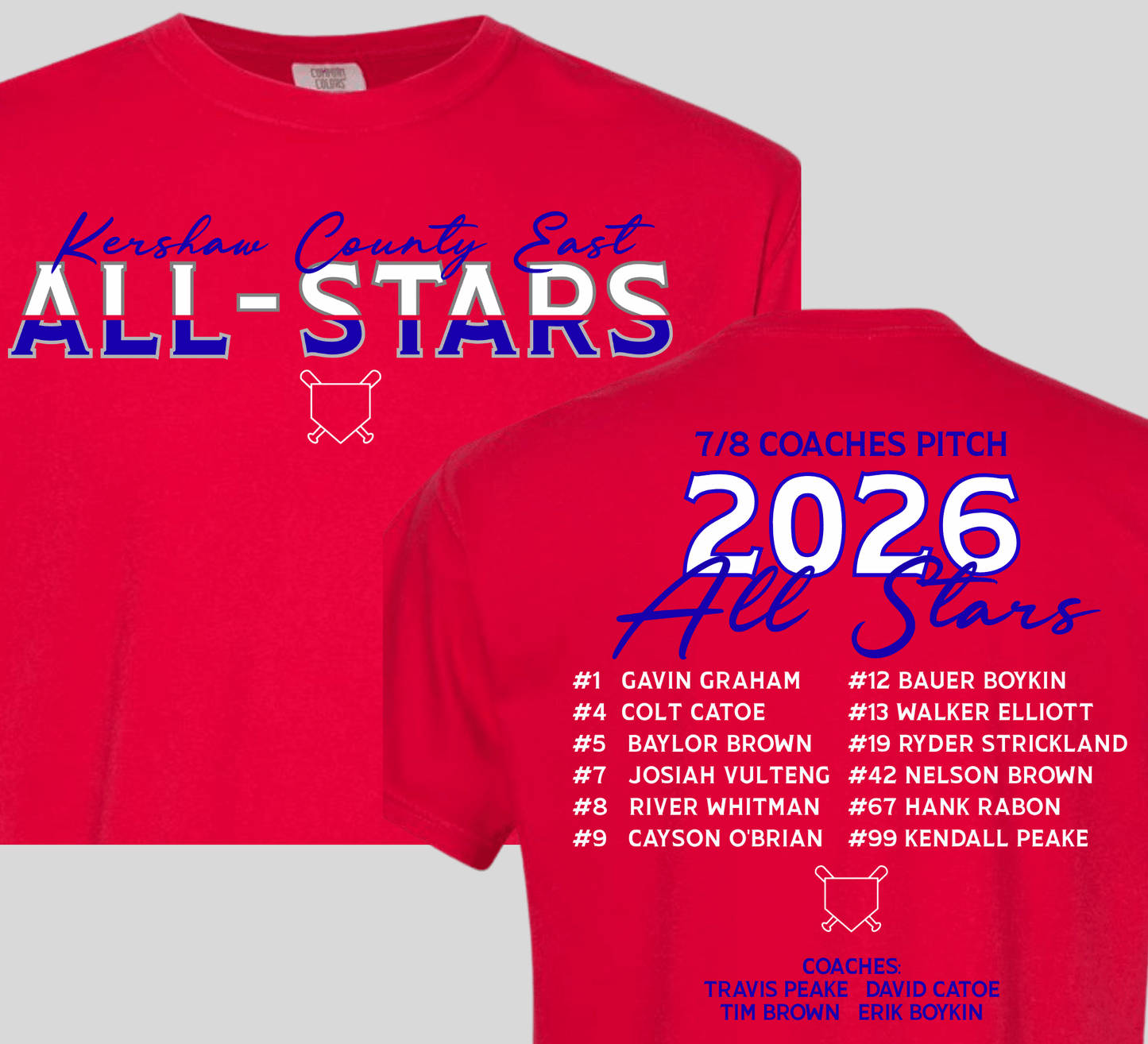 Red Split Letters All-Star T-Shirt (KC east)