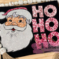 Pink Faux Sequin Ho Ho Ho Santa Christmas Shirt