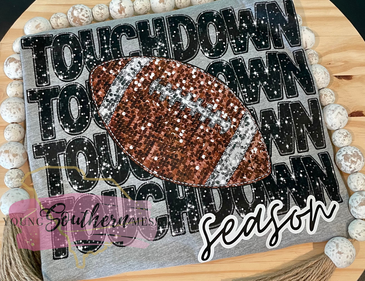 Touchdown Season Faux Sequin Shirt