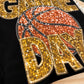 Basketball Game Day Faux Sequin Faux Embroidery Shirt