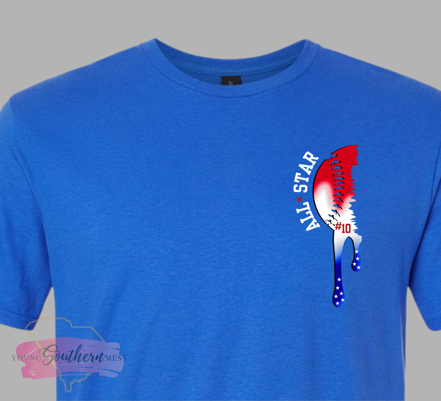 Royal Blue All-Star Drip Shirt (KC east 7/8 Coaches Pitch)
