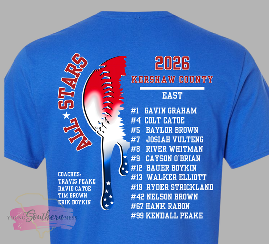 Royal Blue All-Star Drip Shirt (KC east 7/8 Coaches Pitch)