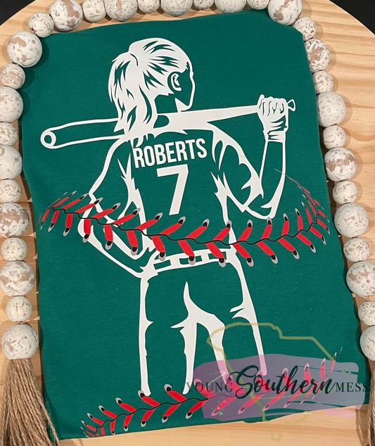 Personalized Softball Girl T-Shirt