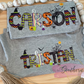 Custom Halloween Letters Children's Name Shirt