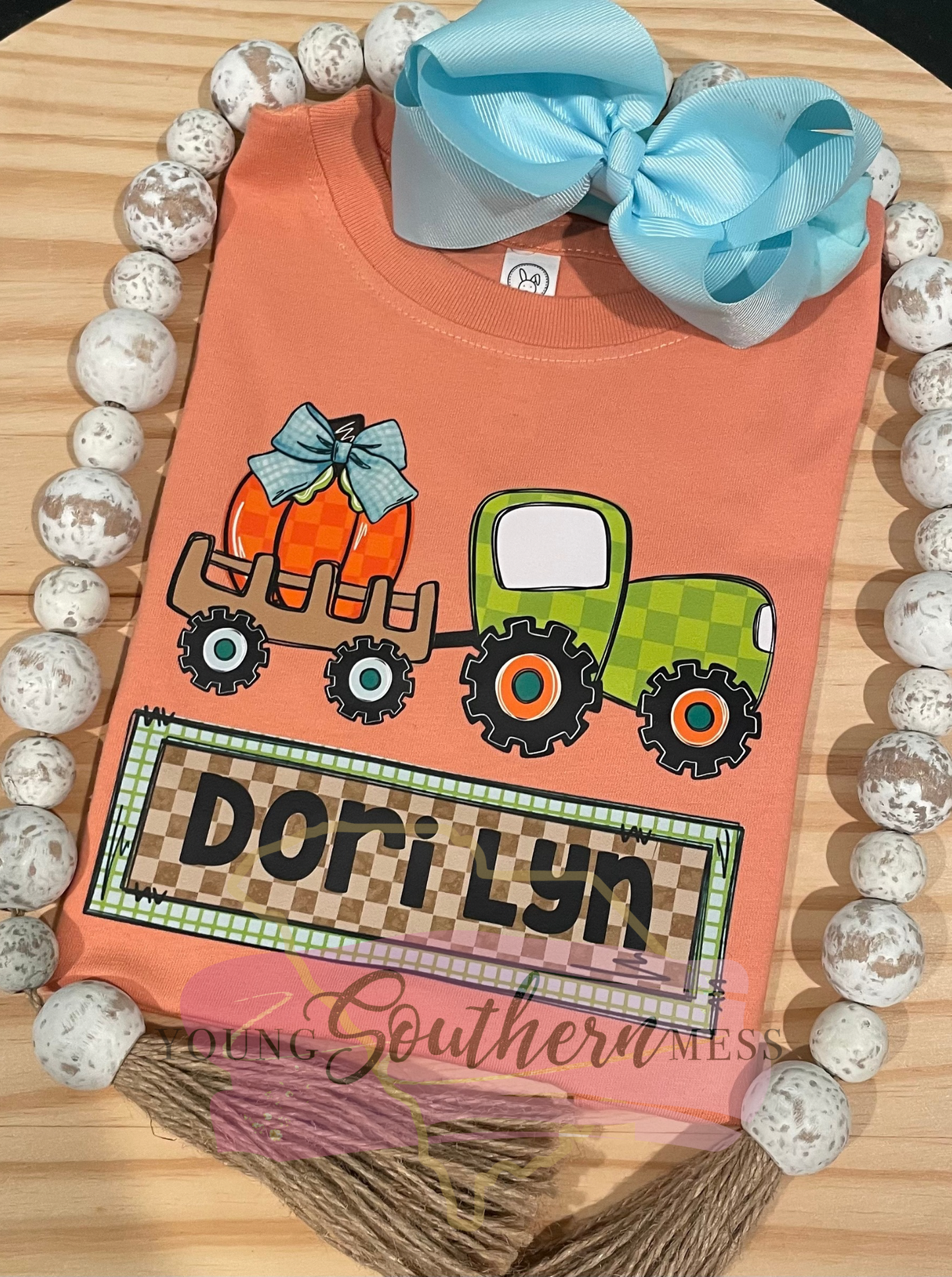 Kid’s Pumpkin Tractor Shirt