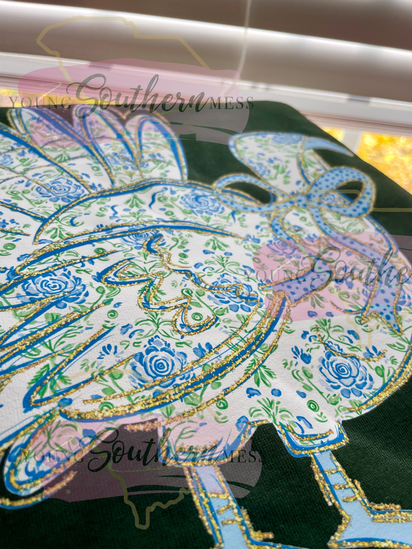 Blue Floral Turkey Shirt