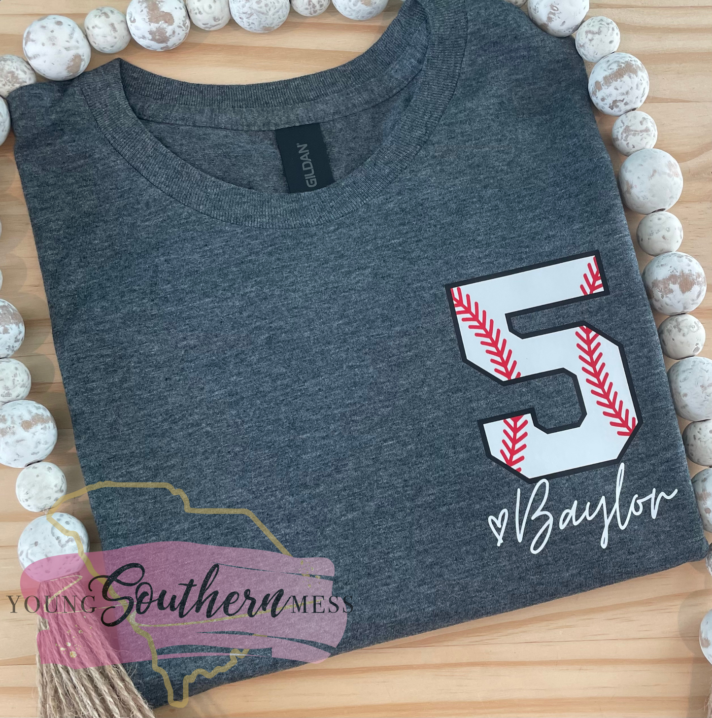 Personalized Baseball Jersey Number T-Shirt