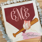 Baseball Sister Monogram Shirt