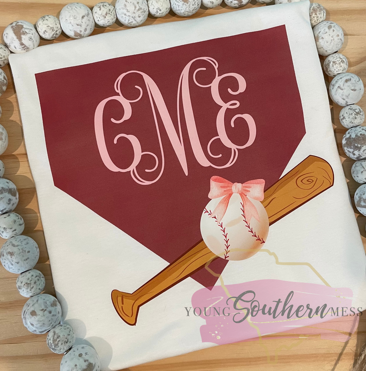 Baseball Sister Monogram Shirt