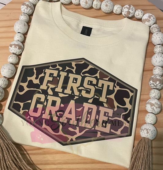 Dark Camo Hexagon School Spirit T-Shirt