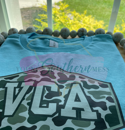 VCA Camo Hexagon Blue T-Shirt