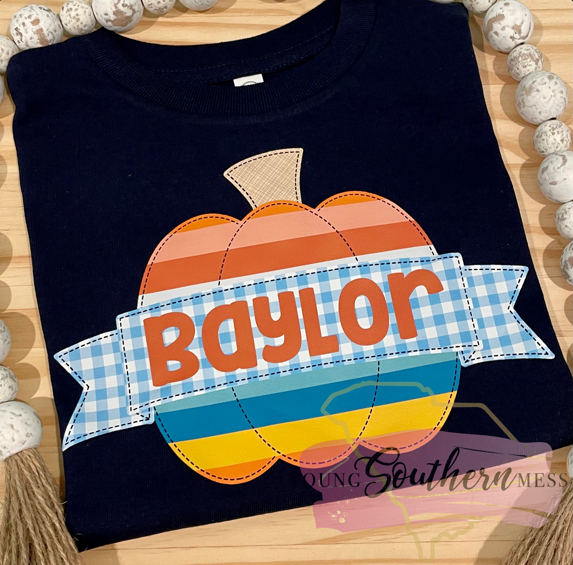 Boy's Personalized Fall Pumpkin Shirt