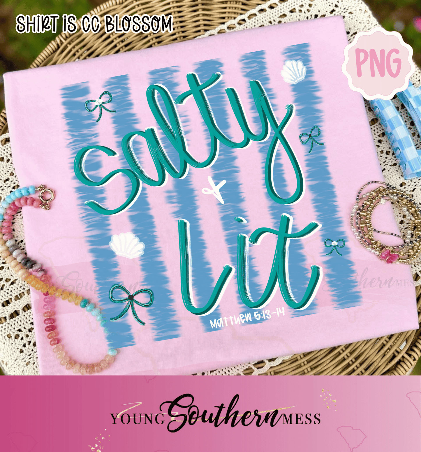 Salty and Lit Beachy PNG Digital Download