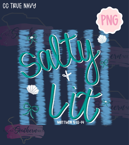 Salty and Lit Beachy PNG Digital Download