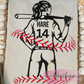 Personalized Softball Girl T-Shirt