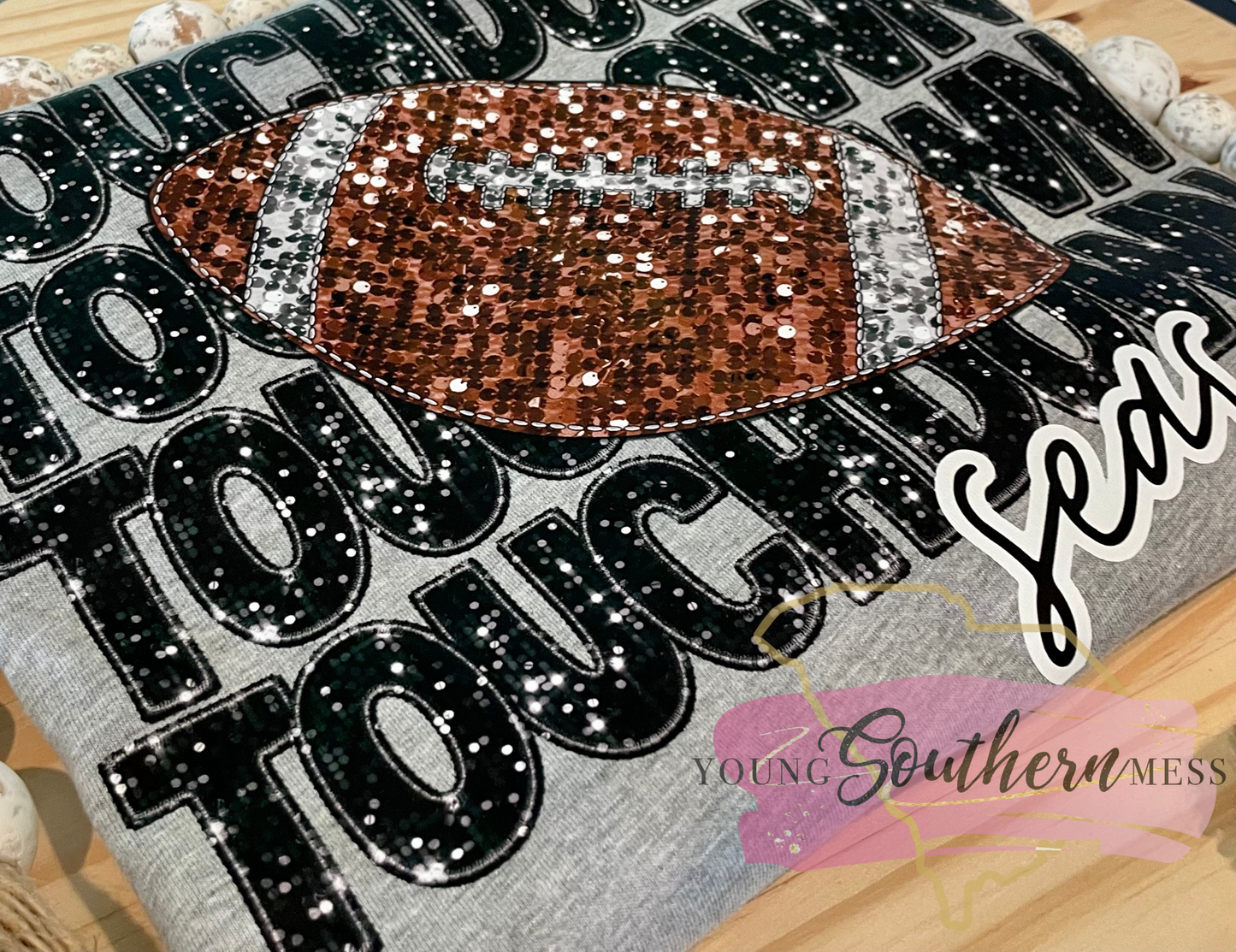 Touchdown Season Faux Sequin Shirt