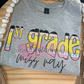 Teacher Grade Level Pencil Letters Shirt