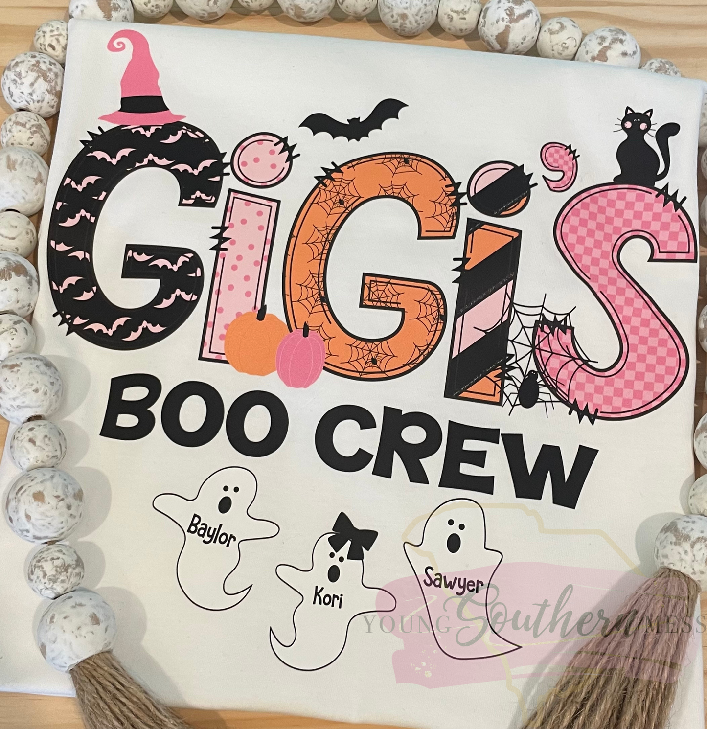 Custom Halloween Letters Boo Crew Shirt