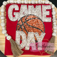 Basketball Game Day Faux Sequin Faux Embroidery Shirt