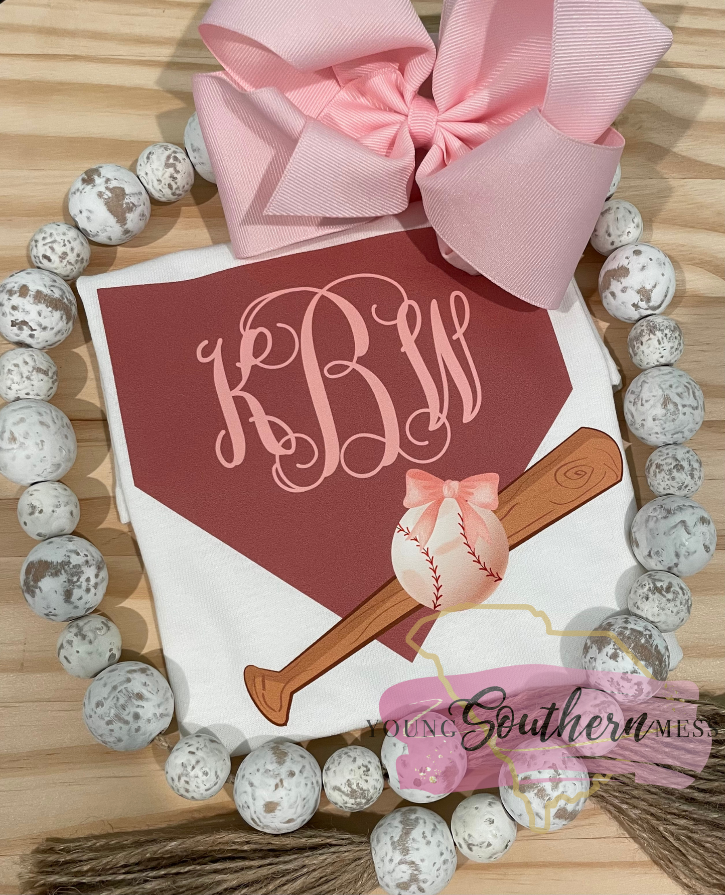 Baseball Sister Monogram Shirt