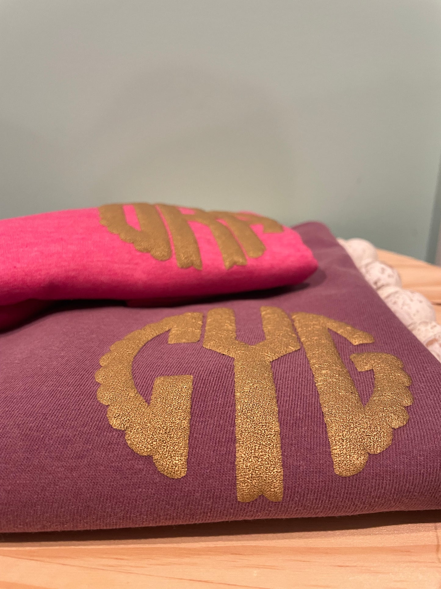 Gold Puff Monogram Shirt