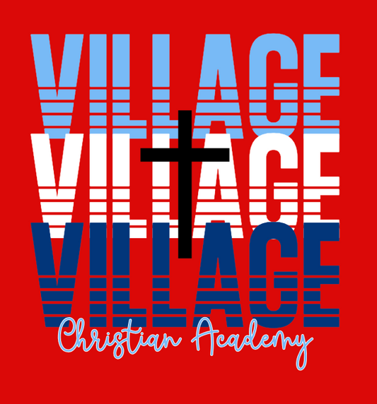 Village Stacked Red T-Shirt