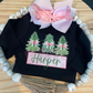 Personalized Christmas Tree Trio Girl’s Shirt
